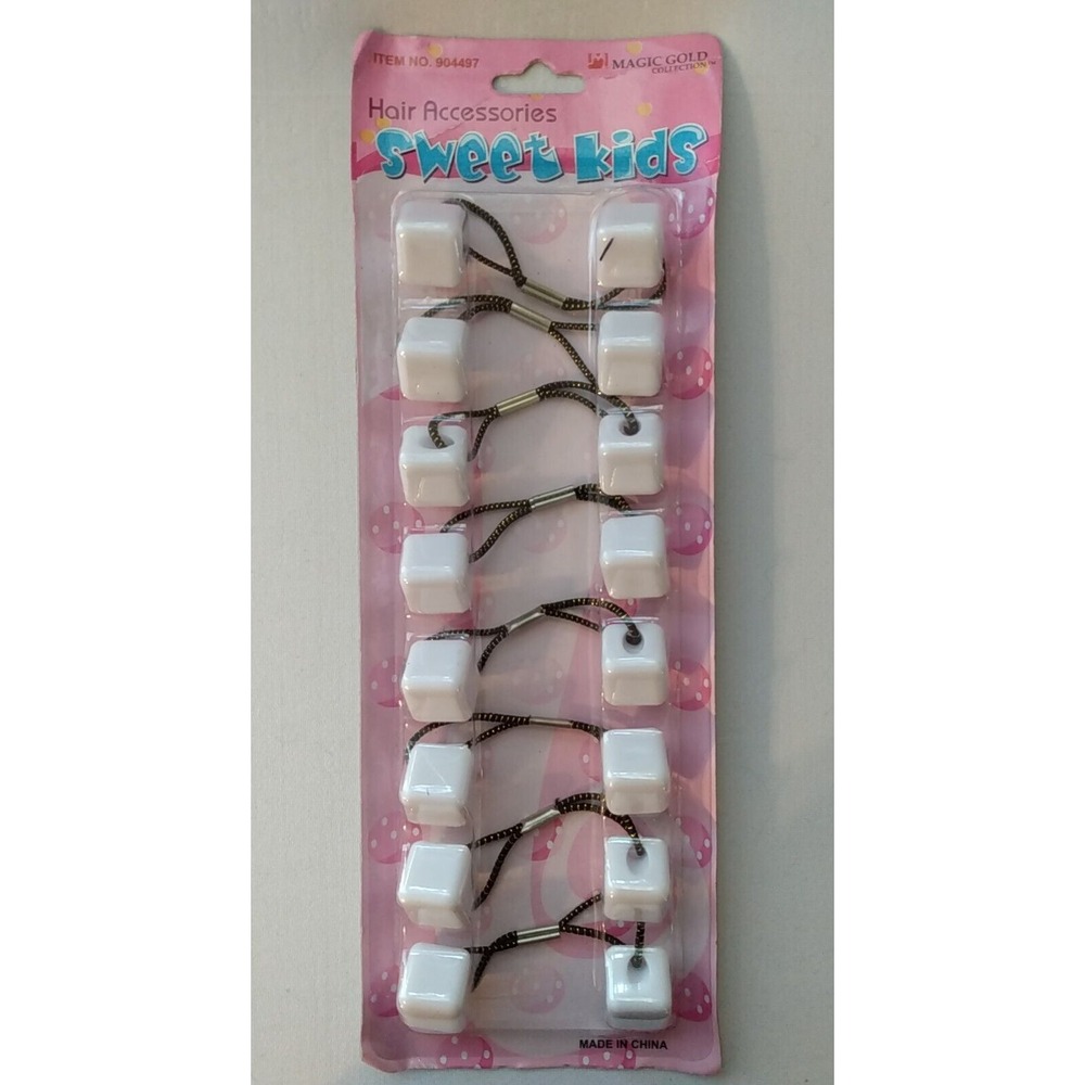 Cheer Square hair ball ELASTIC tie Ball Ponytail Holder Knocker ball Rare Y2k